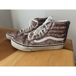 Vans Multi Colored  Glitter Shoes Womens 7.5 Mens 6 Skateboard Unisex Sneakers‎